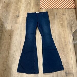 We The Free Blue Flare Wide Leg Jeans Size 28